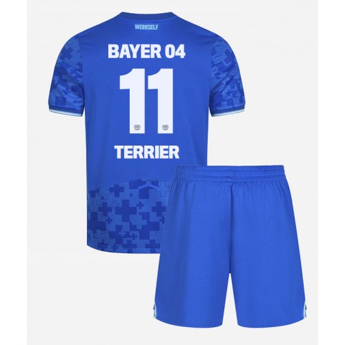 Otroški Nogometni dresi Bayer Leverkusen Martin Terrier #11 Tretji 2025-26 Kratek Rokav (+ Kratke hlače)